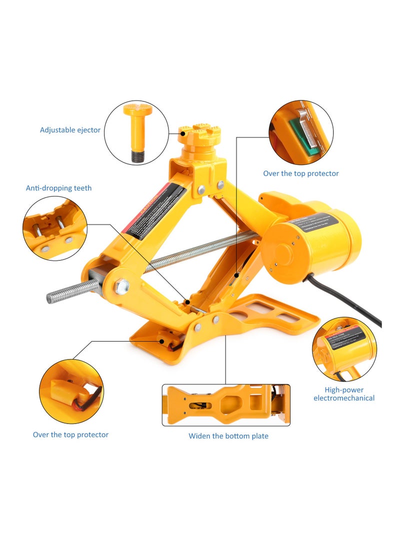 3XR 3 Ton Car Jack, 12V Car Electric Scissor Jack Lift 12-37/17-42cm Range For SUV/MPV  - Image 2