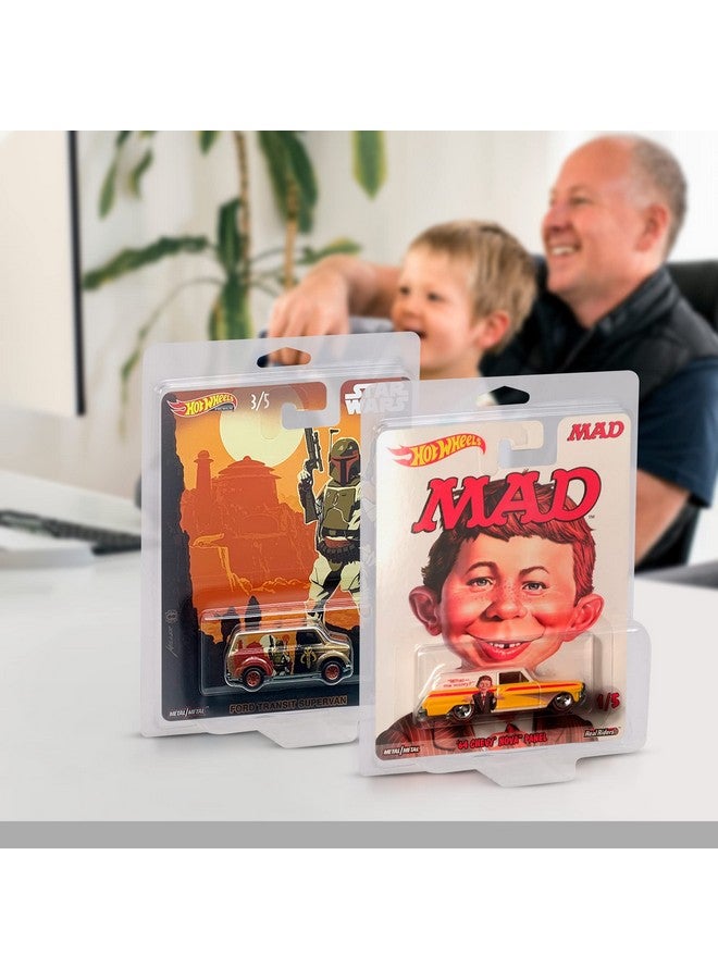 EVORETRO Clamshell Premium Protector Case Compatible With Premium Hot Wheels Pop Culture Series - 0.60Mm Thick Clear Pet Protector Packs Blister For Toy Car Set (Pack Of 19) - Image 2