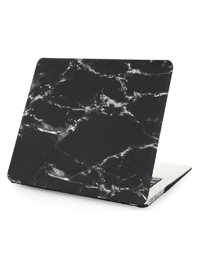 Generic - Plastic Hard Shell Case Cover Compatible with Older Version MacBook Air 13.3-Inch Model:- A1369/A1466 Released 2010 to 2017" Black Marble - Image 1