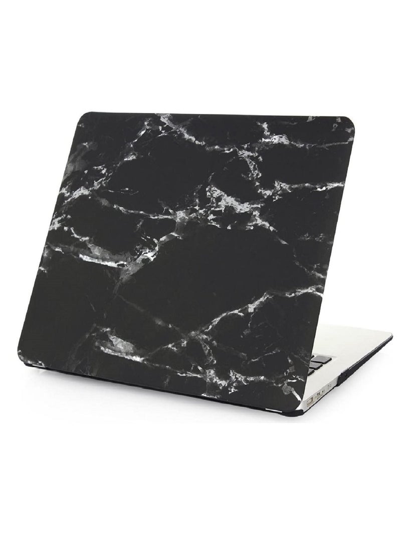 Generic - Plastic Hard Shell Case Cover Compatible with Older Version MacBook Air 13.3-Inch Model:- A1369/A1466 Released 2010 to 2017" Black Marble - Image 1