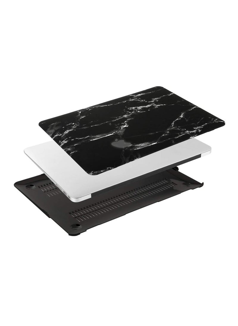 Generic - Plastic Hard Shell Case Cover Compatible with Older Version MacBook Air 13.3-Inch Model:- A1369/A1466 Released 2010 to 2017" Black Marble - Image 1