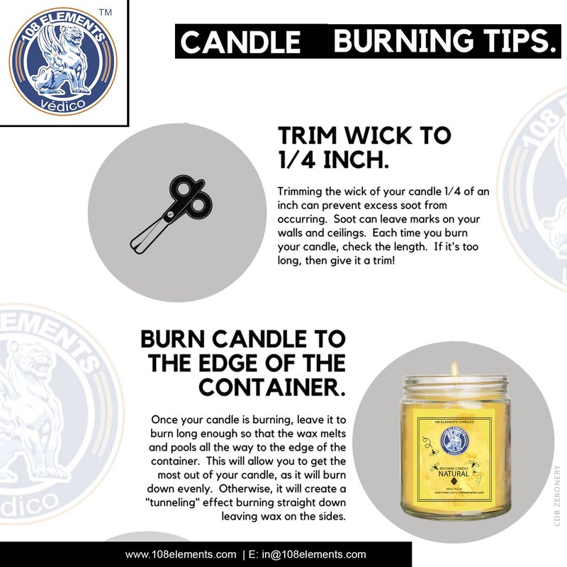 108 ELEMENTS Beeswax Candlebee Wax Candle air Purifier Hand Poured Pure Beeswax Jar Candles - Image 4