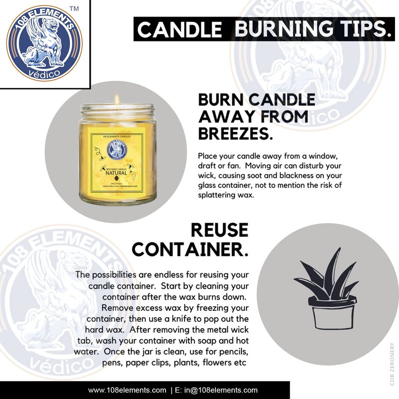 108 ELEMENTS Beeswax Candlebee Wax Candle air Purifier Hand Poured Pure Beeswax Jar Candles - Image 5