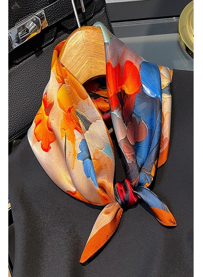 Aufeel 100% Real Mulberry Silk Women Small Square Neck Scarfs 21" Lightweight Headscarf Printed Neckerchief Gift Packed, Ginkgo Print, S - Image 4