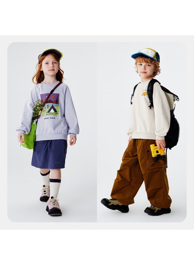 Minibala Kids Boys Girls Sweatshirt Mountain Outdoor Style Loose Fit Skin-friendly Cute Print  Spring New Arrival - Image 2