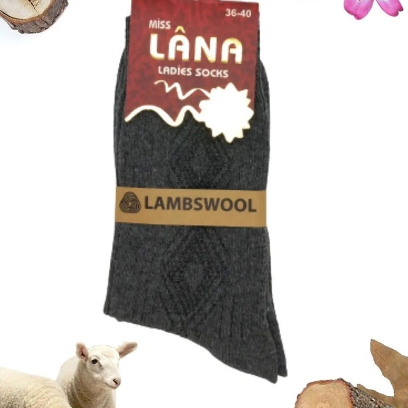 Kral Socks Winter Wool Socks Lambswool (Special Lamb Wool) With Thermal Feature for Women