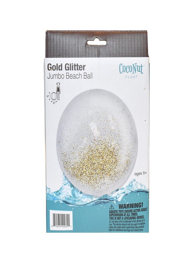 Coconut Float Coconut Outdoor Jumbo Glitter Beach Ball - Large 27 Inch Inflatable Beach Ball - Great for Summer Parties & Swim Events - Image 5