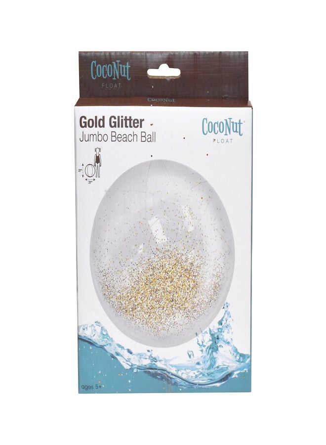 Coconut Float Coconut Outdoor Jumbo Glitter Beach Ball - Large 27 Inch Inflatable Beach Ball - Great for Summer Parties & Swim Events - Image 4