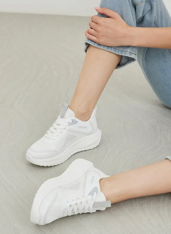 Styli Styli Textured Lace Up Sneakers