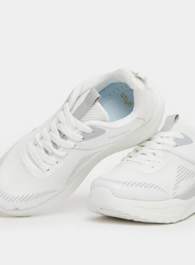 Styli Styli Textured Lace Up Sneakers