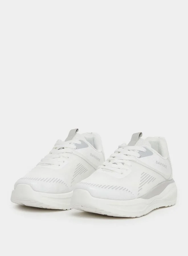 Styli Styli Textured Lace Up Sneakers