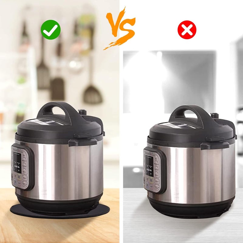 Flyisland سجادة الانزلاق من لجهازي Ninja Foodi و Instant Pot، 15 سجادة انزلاق دائرية للأجهزة المنزلية، سجادات الانزلاق لنقل الأجهزة الصغيرة مثل صانعات القهوة، الخلاطات، الخلاطات الثابتة (مطاط، قطر 15 بوصة) - Image 4