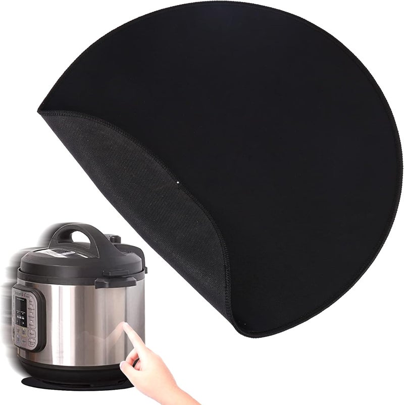 Flyisland سجادة الانزلاق من لجهازي Ninja Foodi و Instant Pot، 15 سجادة انزلاق دائرية للأجهزة المنزلية، سجادات الانزلاق لنقل الأجهزة الصغيرة مثل صانعات القهوة، الخلاطات، الخلاطات الثابتة (مطاط، قطر 15 بوصة) - Image 1