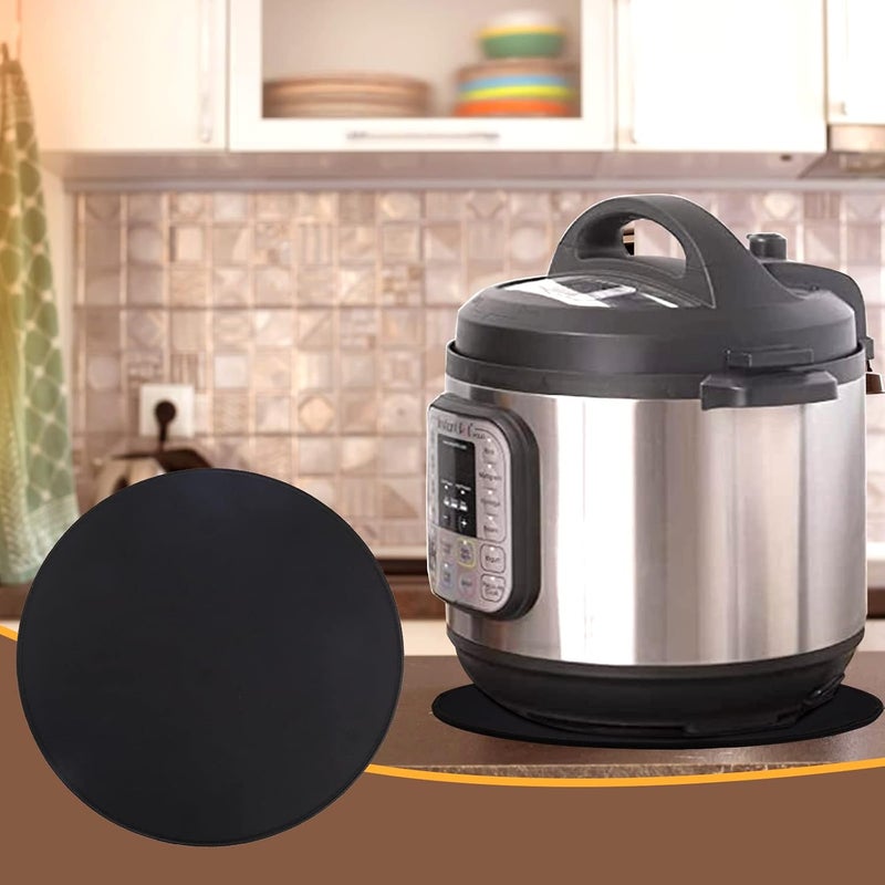 Flyisland سجادة الانزلاق من لجهازي Ninja Foodi و Instant Pot، 15 سجادة انزلاق دائرية للأجهزة المنزلية، سجادات الانزلاق لنقل الأجهزة الصغيرة مثل صانعات القهوة، الخلاطات، الخلاطات الثابتة (مطاط، قطر 15 بوصة) - Image 5