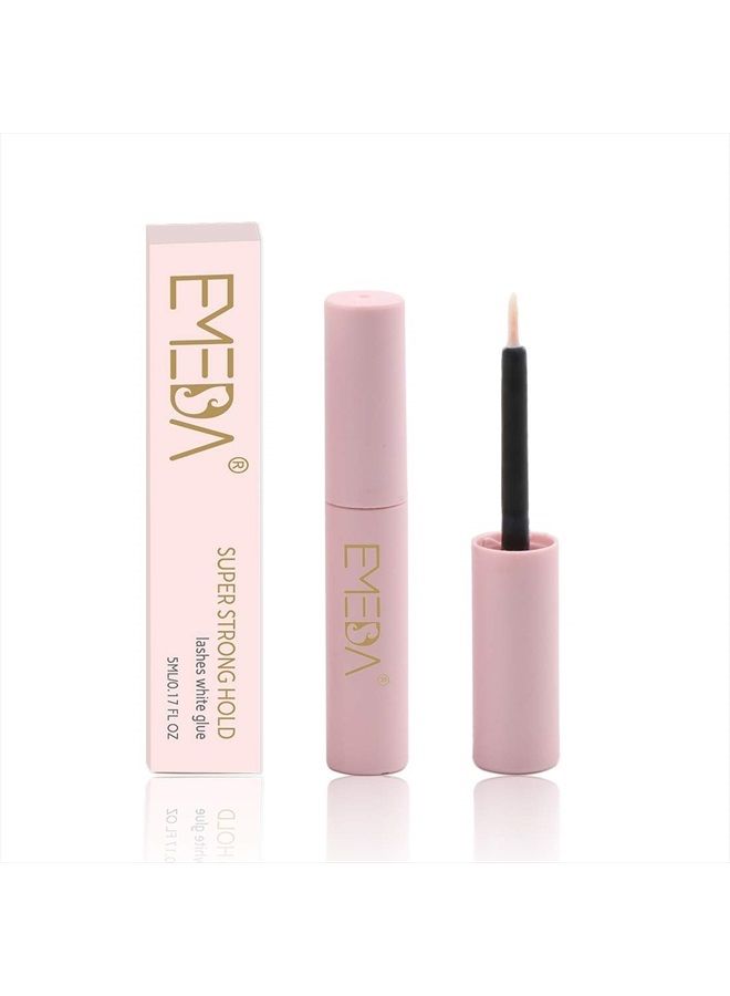 EMEDA Eyelash Glue for False Lashes Super Strong Hold Long Lasting 24H Waterproof Latex Free Best Lash Glue Eyes Strip White Clear Lash Adhesive 5ml 0.17oz - Image 1