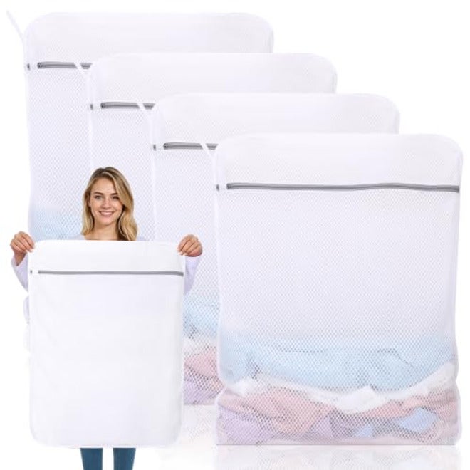 Dntorx 4 Pack XX-Large Mesh Laundry Bags for Delicates, 24 x 32 Inches - Image 2