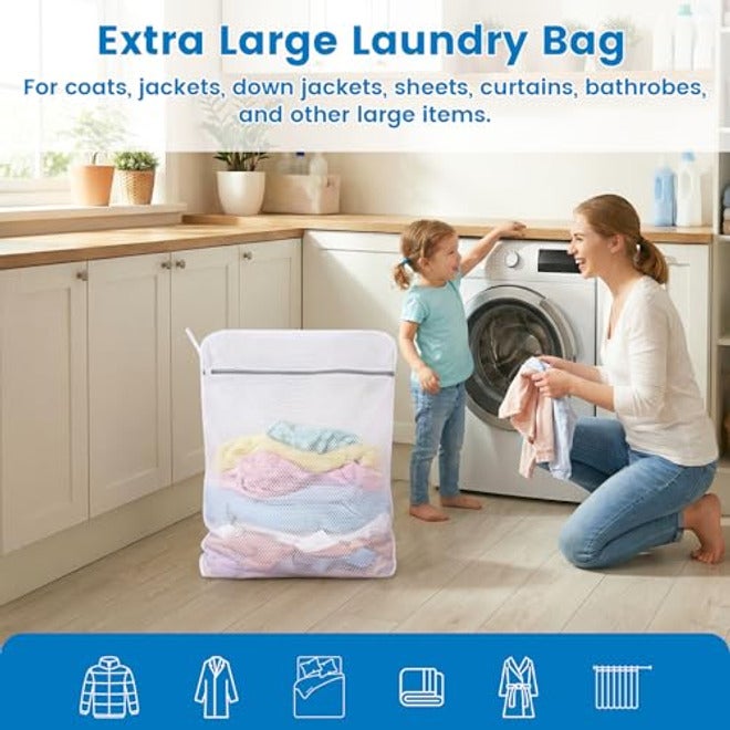 Dntorx 4 Pack XX-Large Mesh Laundry Bags for Delicates, 24 x 32 Inches - Image 4