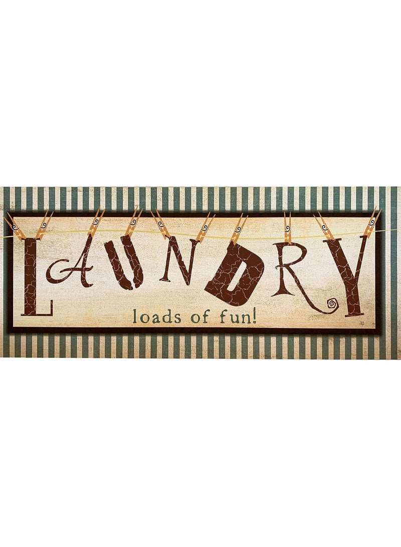 UKELER سجادة غسيل UKELER غير قابلة للانزلاق لغرفة الغسيل سجادة رخيصة مقاومة للماء لحمام 48x20 - Image 4