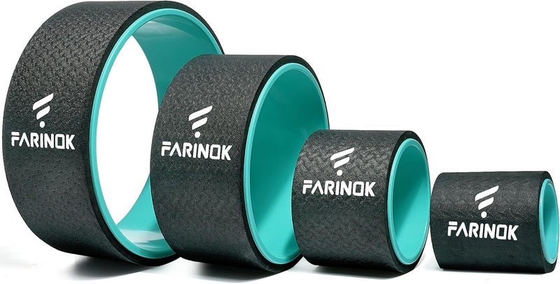 FARINOK Yoga Wheel Set of 3+1 - Upgraded 10MM Thick Back Wheels for Pain Relief & Stretching - Image 1