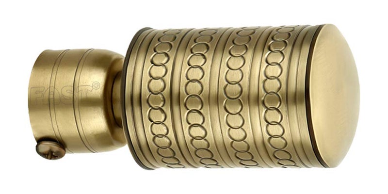 FAST CB01B Brass Antique Stainless Steel Metal Curtain Finials for 1 Inch Curtain Rod and Brackets Accessories - Image 2