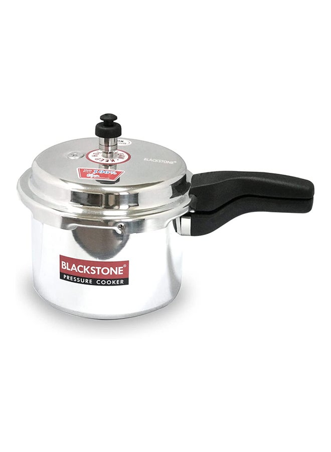 BLACKSTONE 3.0 Liter Virgin Aluminum Pressure Cooker with Outer Lid and Ergonomic Black Handles for Fast Kitchen Cooking Steaming Rice Meat and Vegetables - Image 2
