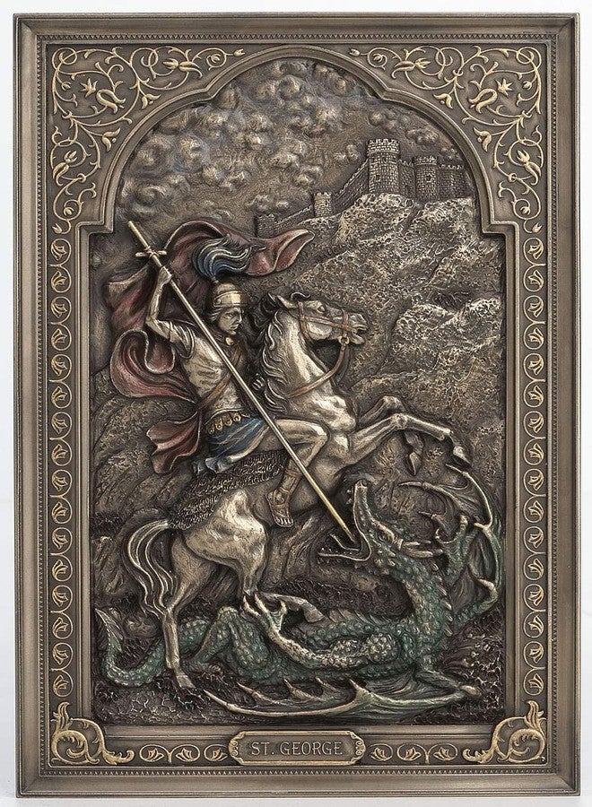 Veronese Design Saint George Dragon Slayer Wall Plaque - Image 1