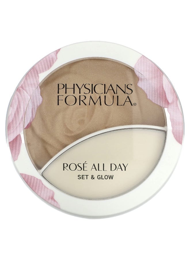 Physician's Formula Physicians Formula, Rosé All Day, Set & Glow, Illuminating Powder & Dewy Balm, 1711501 Sunlit Glow, 1 Count  - Image 1
