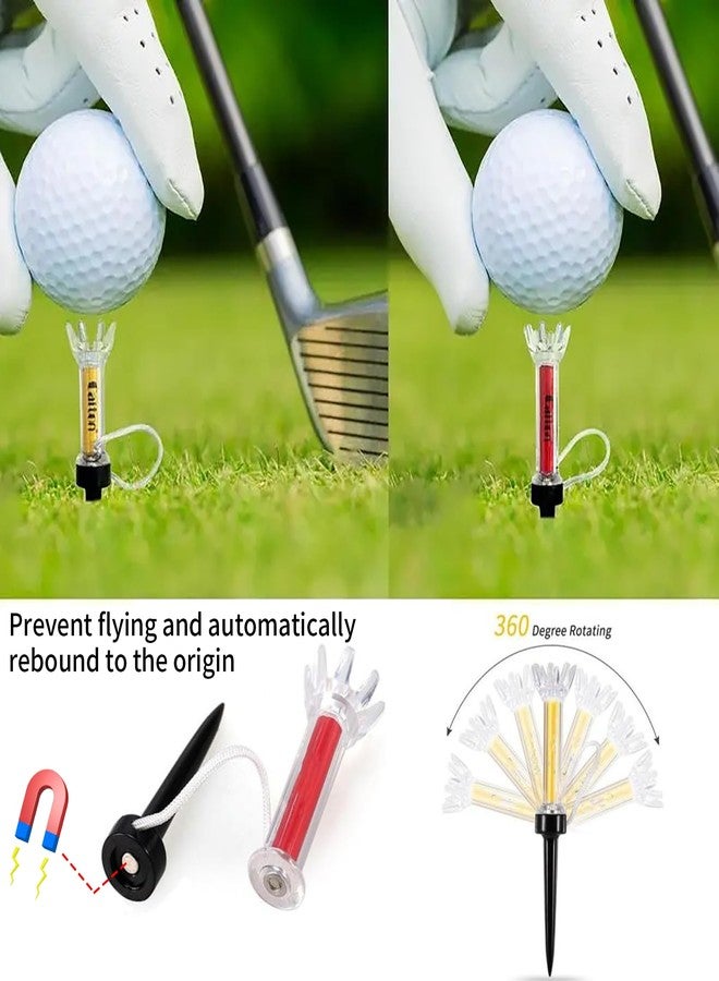 Patravious Magnetic Plastic Golf Tees, 5 Pcs Professional Long Golf Tees 3 1/2, Premium 8 Prongs Design Enhanced Durability & Stability, Precision Height Markers for Perfect Trajectory, Golf Accessories for Men - Image 4