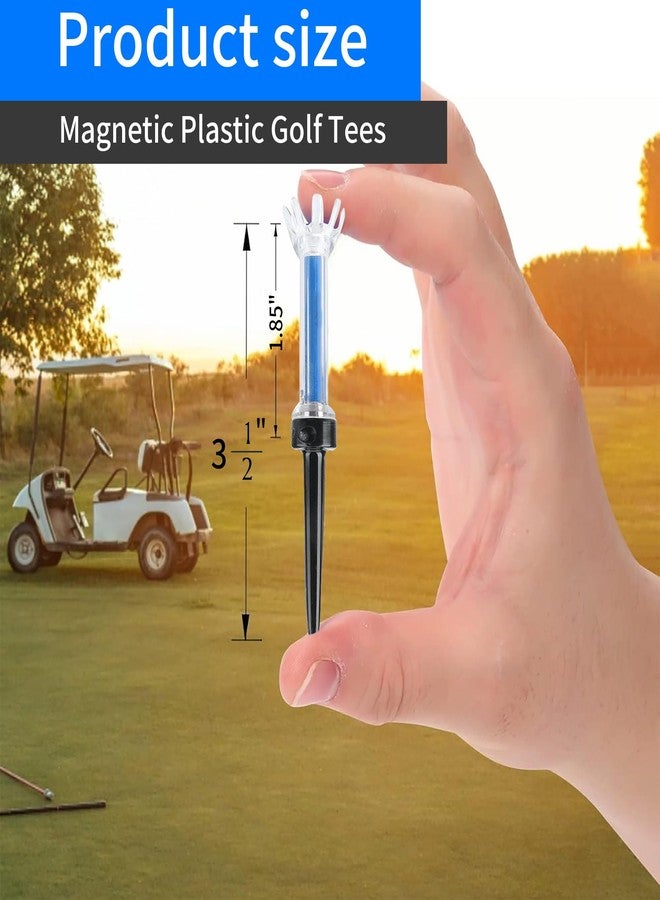 Patravious Magnetic Plastic Golf Tees, 5 Pcs Professional Long Golf Tees 3 1/2, Premium 8 Prongs Design Enhanced Durability & Stability, Precision Height Markers for Perfect Trajectory, Golf Accessories for Men - Image 5