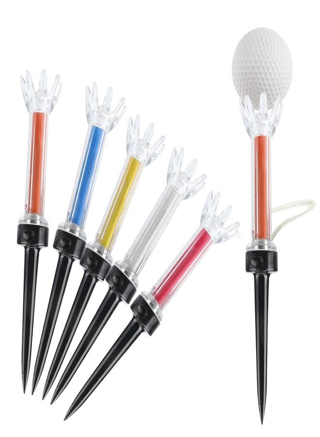 Patravious Magnetic Plastic Golf Tees, 5 Pcs Professional Long Golf Tees 3 1/2, Premium 8 Prongs Design Enhanced Durability & Stability, Precision Height Markers for Perfect Trajectory, Golf Accessories for Men - Image 1