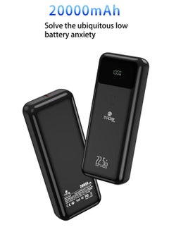 Zoom Plus ZP-20 20000mAh 22.5W Ultra Fast Charging Power Bank 1 Input 1 Output External Battery Pack Black MAXIMO  - Image 1