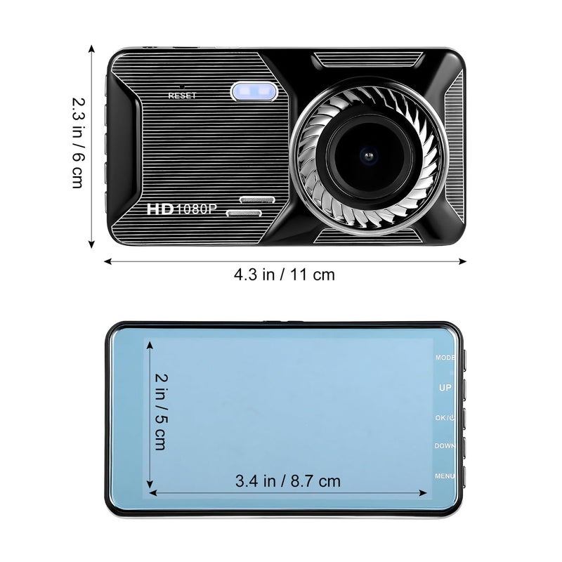 Dual Lens Dash Cam Front And Rear With Touch Screen Motion Detection Reversing Image - Image 3