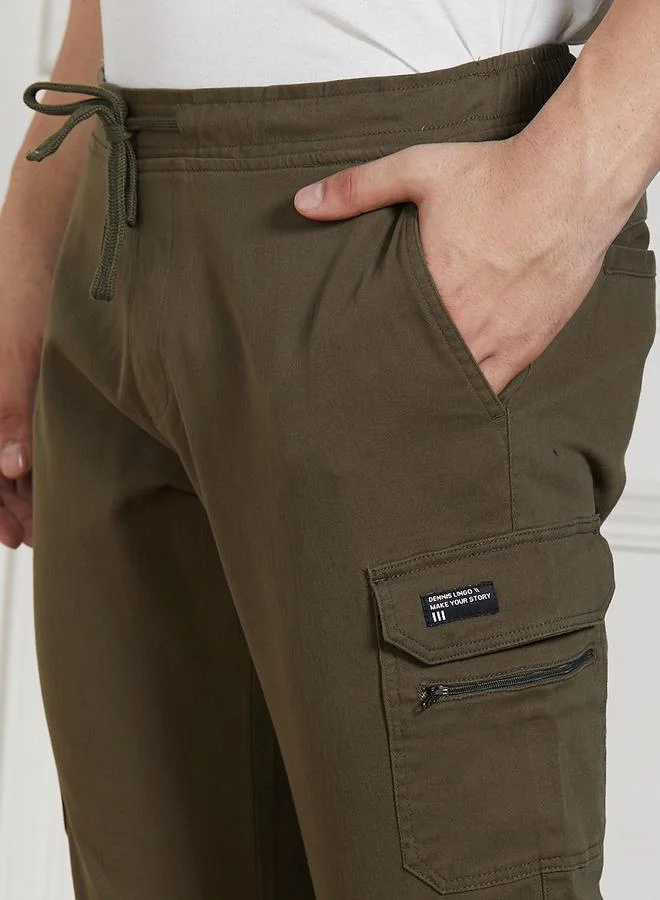 Dennis Lingo  Cotton Lycra Solid Stretchable Regular Fit Cargo Joggers for Men | Best Price UAE