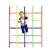 GAITWIN Climbing Cargo NetNinja Warrior Obstacle Course for KidsRope Net Ladder Monkey Bars for Rock Wall Jungle Gyms Playground Ribbon Training for Indoor and Outdoor Swing Set Tree House - Image 3
