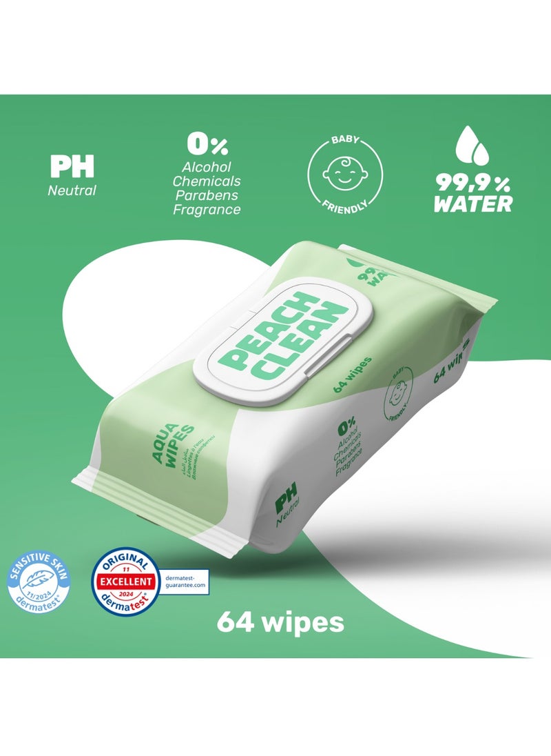Baby Wipes 64 wipes x 3 Packs - Cleansing Water Wet Wipes for Babies & Adults - 99.9% Purified Multi Purpose Aqua Wipes - Ideal for Sensitive Skin & Gentle Baby Care - pzsku/ZE99A4D48E55176513CAAZ/45/1742470607/e98347e6-4def-47c6-bccc-e62848a31578