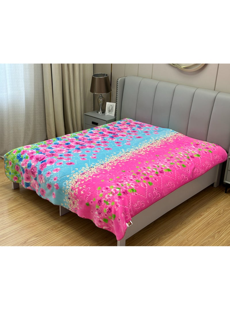 Stargold - Single Ply Premium Cloudy Blanket 2 Side Separate Design 100% Polyester SPUN YARN Obtained from Virgin Polyester Which is Suitable for winter and Rainy Season 220X240CM 11LBS - Image 1