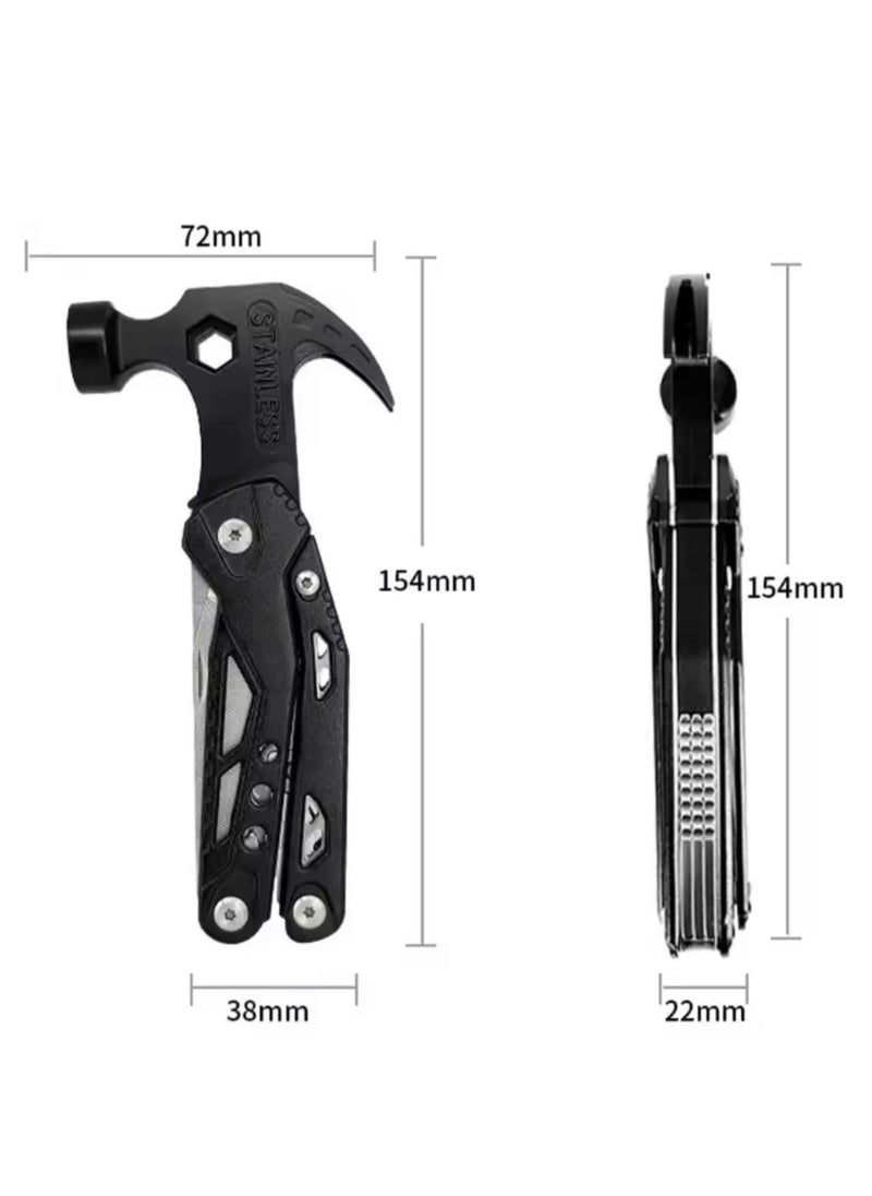 BLUE CORAL - Multifunctional Hammer Folding Pliers Wrench Screwdrivers Bottle Opener Combination Hand Tools For Outdoor Survival Camping - Image 1