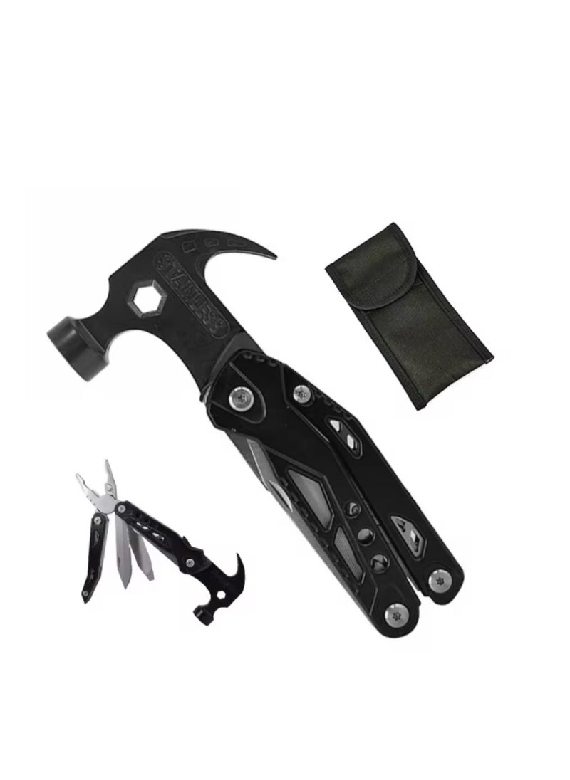 BLUE CORAL - Multifunctional Hammer Folding Pliers Wrench Screwdrivers Bottle Opener Combination Hand Tools For Outdoor Survival Camping - Image 1
