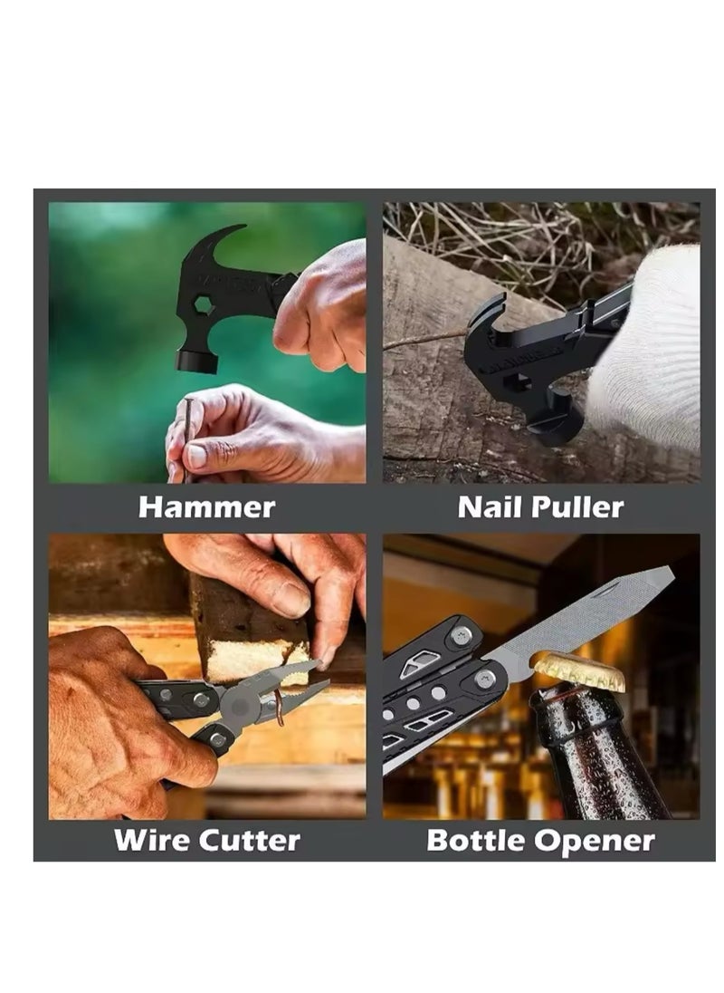 BLUE CORAL - Multifunctional Hammer Folding Pliers Wrench Screwdrivers Bottle Opener Combination Hand Tools For Outdoor Survival Camping - Image 1