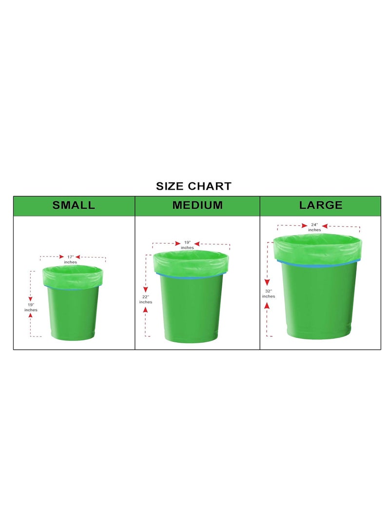 shalimar Shalimar Premium Drawstring Garbage Bag (Lavender Fragrance) – 120 Bags (4 Rolls) – 43 x 48 cm – Fits 4 to 5 Gallon Bins  – Small Trash/Dustbin Bags – Leak-Proof & Scented – Green  - Image 3