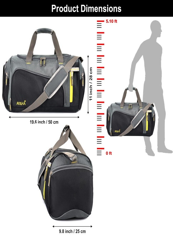 Ayaha Pack of 2 Travel Bag, Weekender Duffle Bag, Luggage Bag for Travelling, Cabin Bag with Adjustable Long Strap, Multi Pockets & Light Weight to Carry (50x25x28cm) 35 litres - Image 4