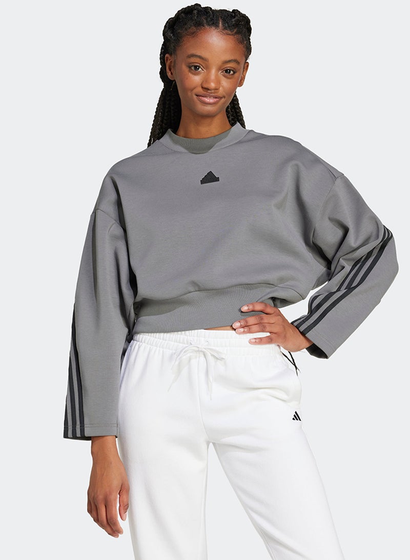 Adidas Future Icon 3 Stripe Sweatshirt - Image 1