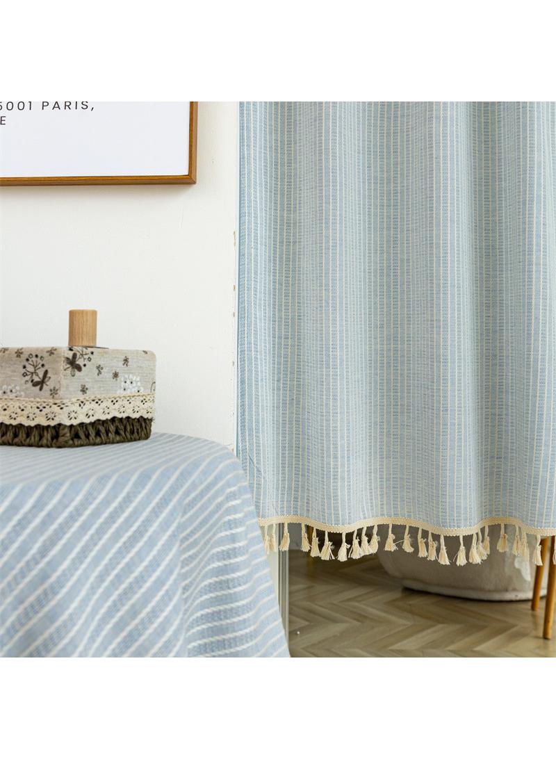 2 pcs Partition curtain kitchen tassel door curtain short curtain hanging curtain 70*140cm - Image 5