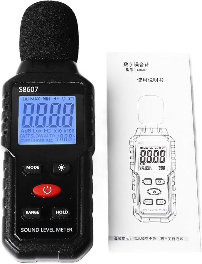 مقياس مستوى الصوت الرقمي 30-130 ديسيبل بشاشة LCD مضاءة محمول لقياس مستوى ضغط الصوت للمنزل والمدرسة ومكان العمل - Image 4