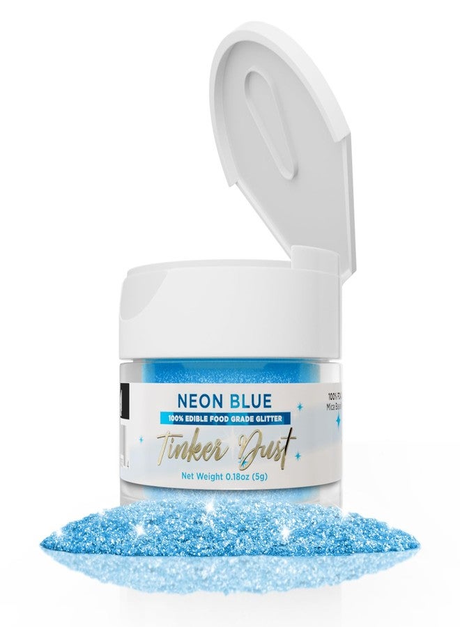 Bakell - Neon Blue Tinker Dust (5g, 1x Jar) Edible Glitter for Food, Desserts, and Beverages! - Image 1