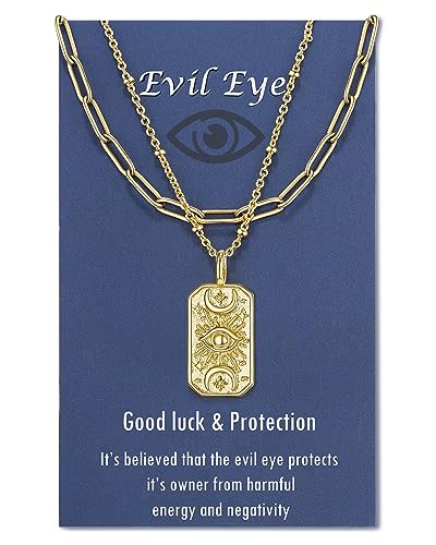 Tarsus Evil Eye Necklace Gold Mal De Ojo Amulet Nazar Third Eye Necklace Protection Jewelry Gifts for Women - Image 1