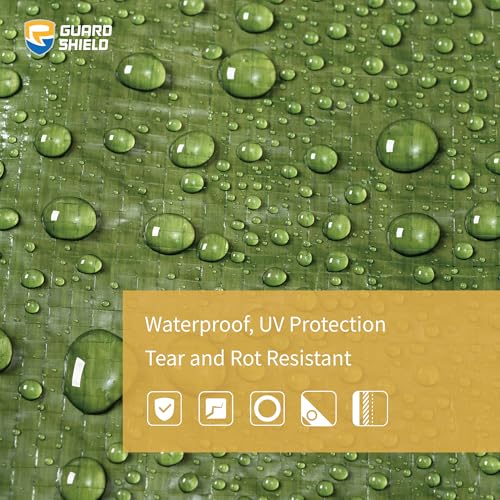 GUARD SHIELD Tarp Green 16x20 Feet Multi Purpose Waterproof Poly Tarp Cover 4mil (2-Pack) - Image 3
