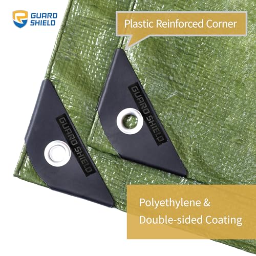 GUARD SHIELD Tarp Green 16x20 Feet Multi Purpose Waterproof Poly Tarp Cover 4mil (2-Pack) - Image 2