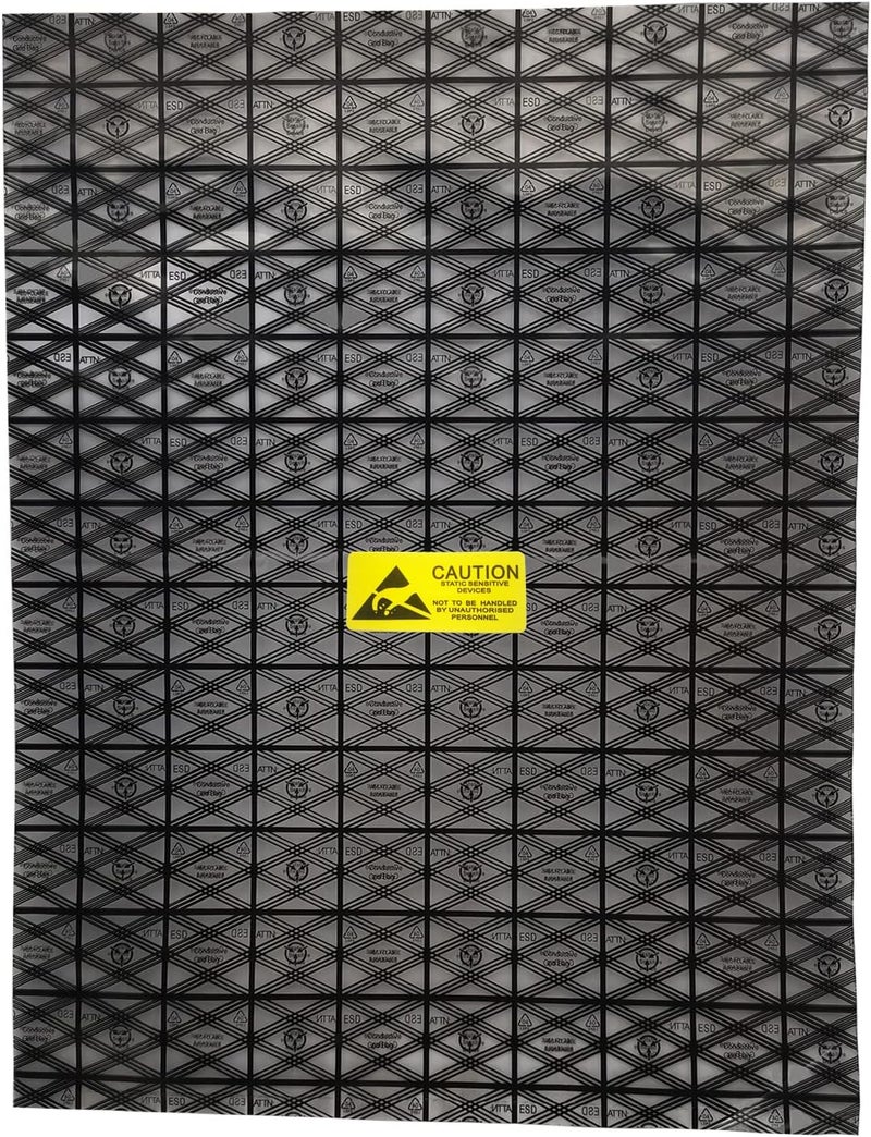 daarcin Open Top Antistatic Bag,20pcs 12X16in/30x40cm Large ESD Anti Static Bags for Motherboard Video Card LCD Screen with Anti-Static Labels - Image 1