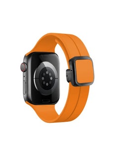Silicone Magnetic Bracelet Compatible with Apple Watch Strap 42MM/44 mm 45 mm 49 mm 42 mm, Magnetic Closure Replacement Straps for Apple Watch Ultra/iWatch Series 8 7 6 5 4 3 2 1 SE, Men Women,